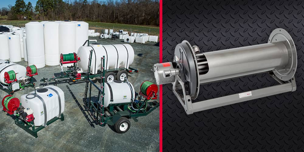 Hannay Reels supplies H&H Farm Machine Co. Inc. with several heavy-duty reels with full-flow swivels for superior protection against contamination and corrosion.