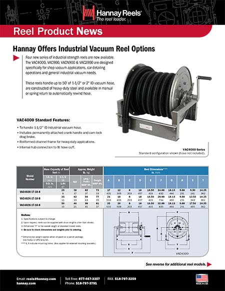 Industrial Vacuum Reels 