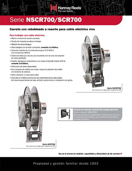 NSCR/SCR Series Reels (Spanish)