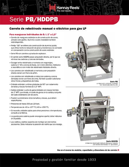 PB / DPB Series Reels (Spanish)